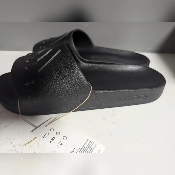 Adidas Black Slides with Logo, Size 11 - Picture 4 of 6